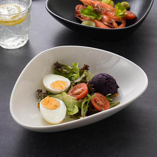 9.25 Triangle Salad Bowl Restaurant Ceramic Tableware