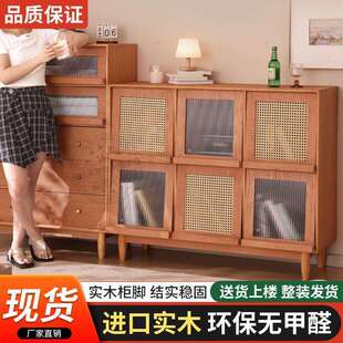 实木餐边柜靠墙一体茶水柜储物柜客厅书柜子置物柜展示柜斗柜边柜
