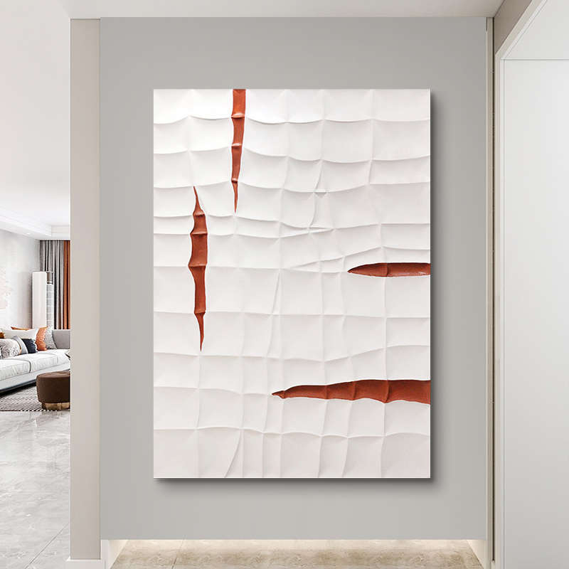 设计师定制3D立体浮雕高档客厅装饰画高级感玄关过道壁画现代简约图片