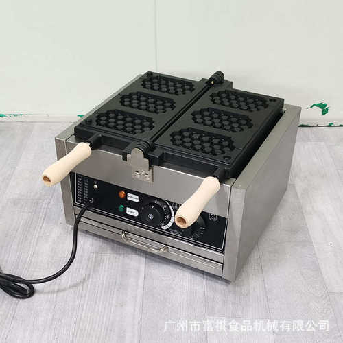 富祺商用蜂窝华夫饼机 格子饼华夫饼机器窝夫饼机 三格翻转松饼机