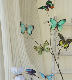 假花装饰仿真枯枝蝴蝶，干枝插摆创意橱窗摆设，家居花艺摄影道具摆件