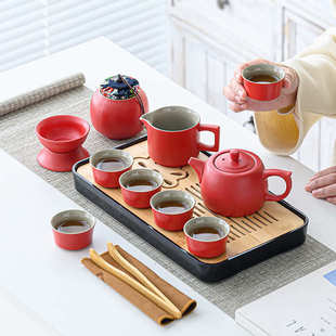家用日式 旅行功夫茶具小套装 泡茶壶陶瓷户外茶杯节庆送礼刻印logo