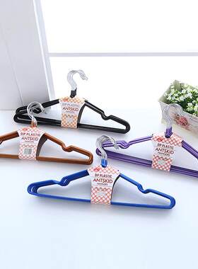 现货供应加粗款浸塑衣架无痕服装店衣架男女家用创意衣挂衣架