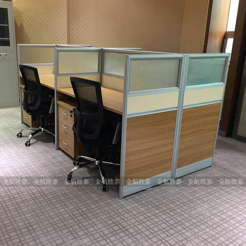 北京办公家具屏风工位大气隔断员工桌办公桌组合简约四人位桌椅