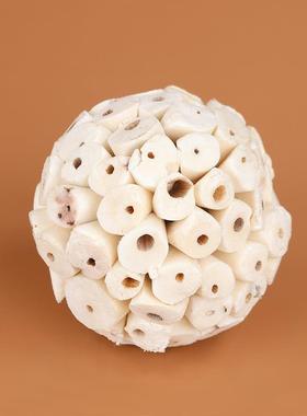 天然通草球虎皮牡丹玄凤啃咬球磨牙磨嘴球益智鸟玩具鹦鹉训练玩具