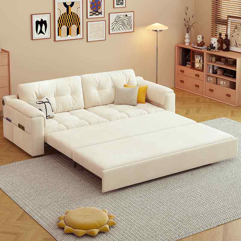 沙发床202用5VCI新款折叠两小型客户厅多功能坐卧物两用奶油风沙