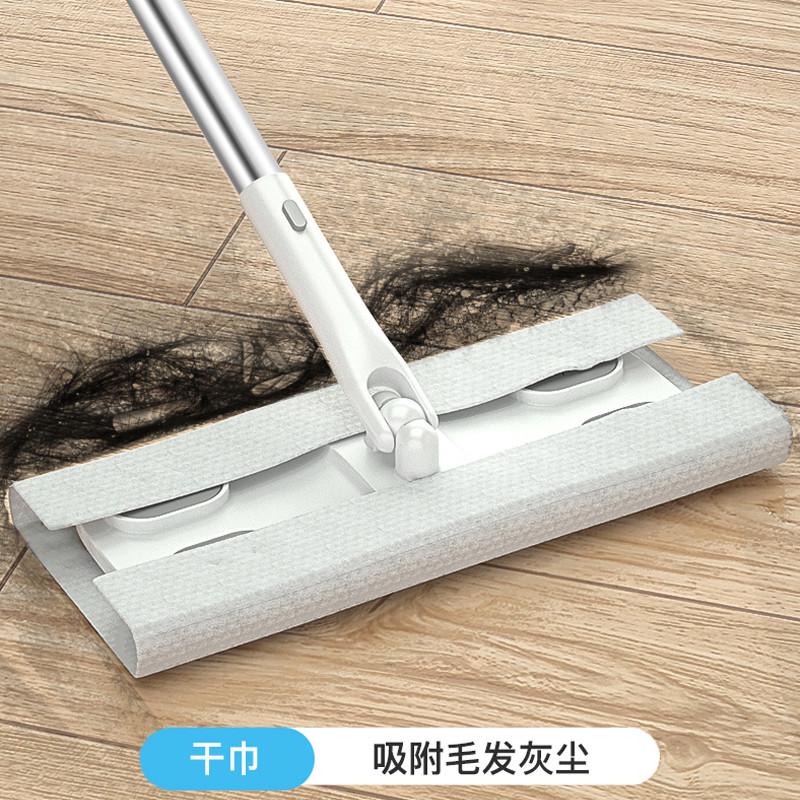 粘毛静电除尘纸吸尘一次性拖地湿巾地板清洁无尘纸懒人平板拖墩布