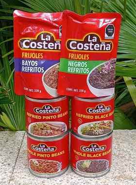 La costena black beans乐口泰香煎调味整粒黑豆 芸豆泥 速食罐头