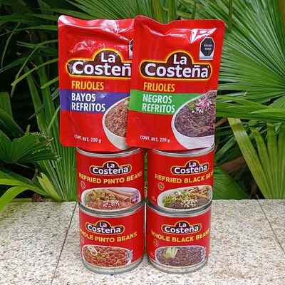 La costena black beans乐口泰香煎调味整粒黑豆 芸豆泥 速食罐头