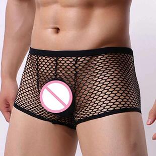 Sissy Pouch Bulge Men Panties Hollow For Briefs Thro See Out