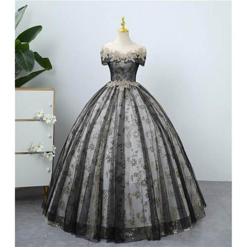 正品新款色演出服长款声彩年独乐美声艺考礼服主持人会唱晚礼服蓬