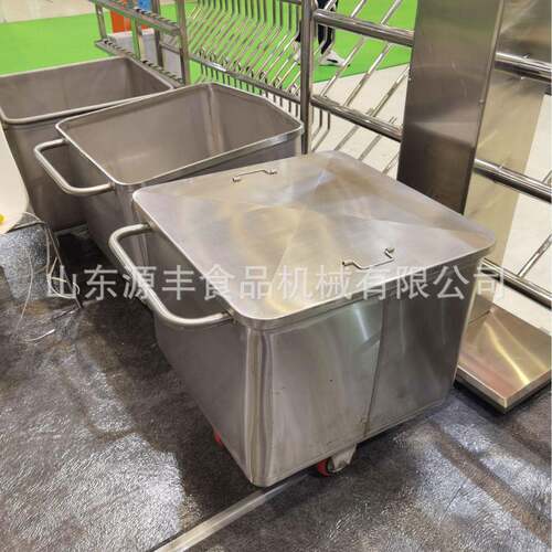 不锈钢肉料车食品厂用肉制品200L不锈钢桶车水斗车不锈钢上料车