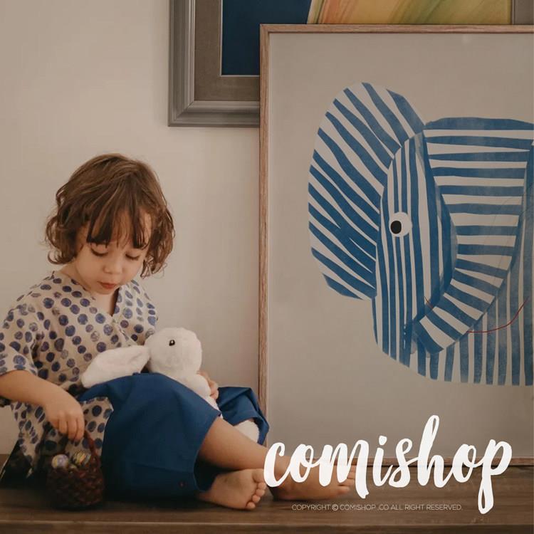 北欧同步都市INS风儿童房墙壁动物主题实木挂画幼儿园托儿所软装