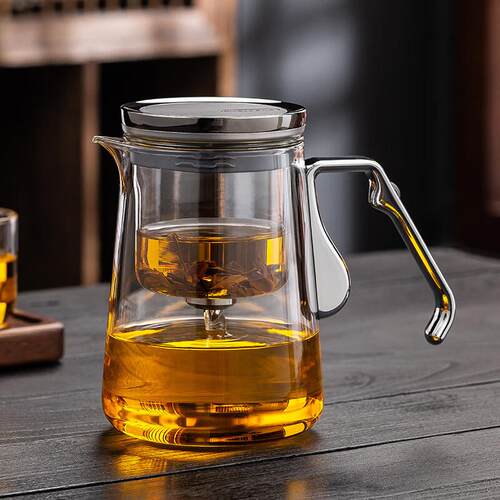 2025新款磁吸飘逸杯家用办公茶水分离杯茶具泡茶壶耐热玻璃过滤