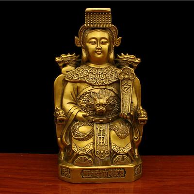 新款纯铜玉皇大帝王像母皇后神玉皇帝大佛像铜家像童贞皇后平安祭
