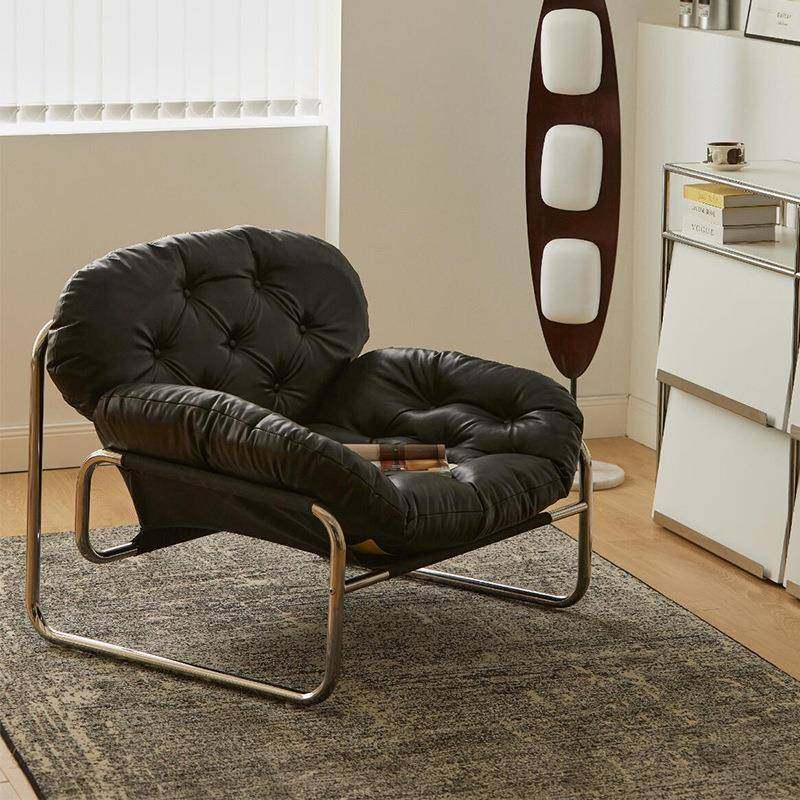 单人沙发设计师沙发椅家用客厅懒人休闲中古风黑色轻奢感休闲椅子,3C数码配件,其它配件,淘宝优惠券,粉丝福利购,淘宝优惠卷