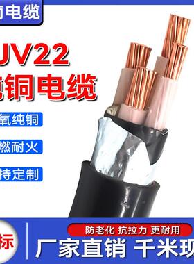 江南国标铜芯铠装电缆-YJV22/23 4芯1.5-400平方地埋电力三相四线
