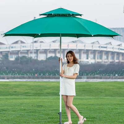 大号户外遮阳伞太阳伞双顶庭院伞摆摊雨伞沙滩景区广告伞印刷定制