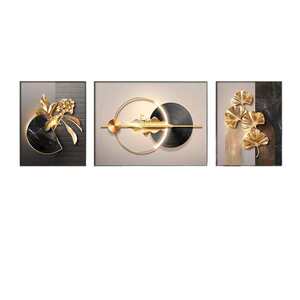 墙家兴旺装饰画奢大气挂画叶背景轻客厅沙发高档现代艺术壁画大气