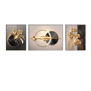 墙家兴旺装饰画奢大气挂画叶背景轻客厅沙发高档现代艺术壁画大气