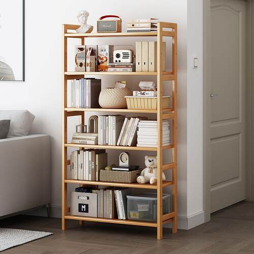 Bamboo Simple Bookshelf Floor Standing Children's Living Roo