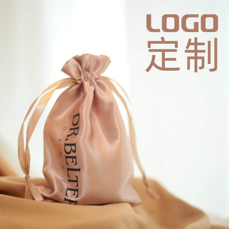 彷绸缎色丁束口袋色丁布束口袋珠宝首饰袋收纳防尘丝绸袋LOGO定制
