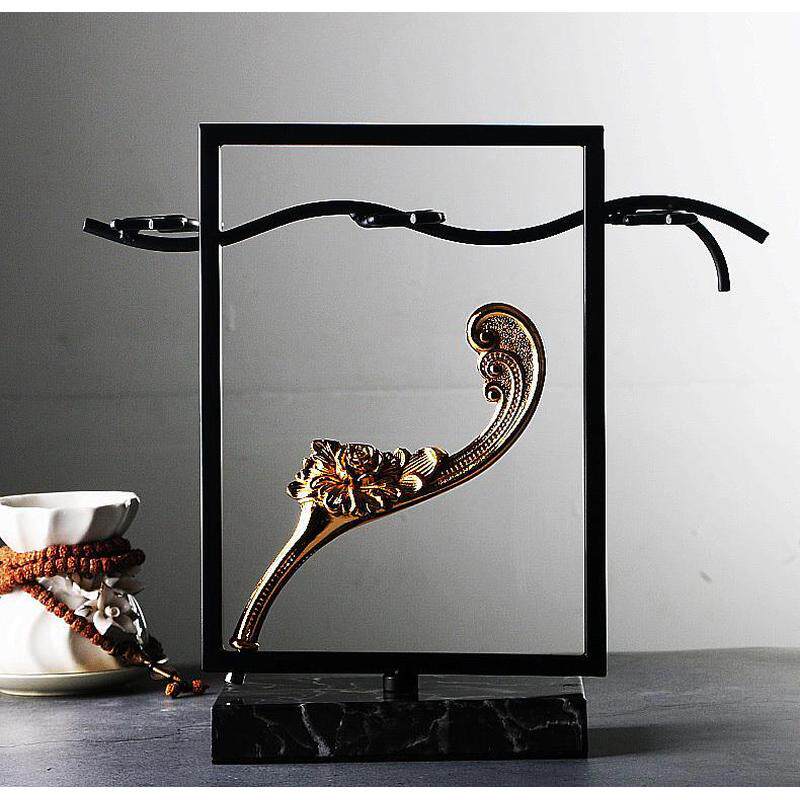 现代新中式红酒架摆件悬挂高脚杯红酒杯家用架倒挂葡萄酒架子巧遇