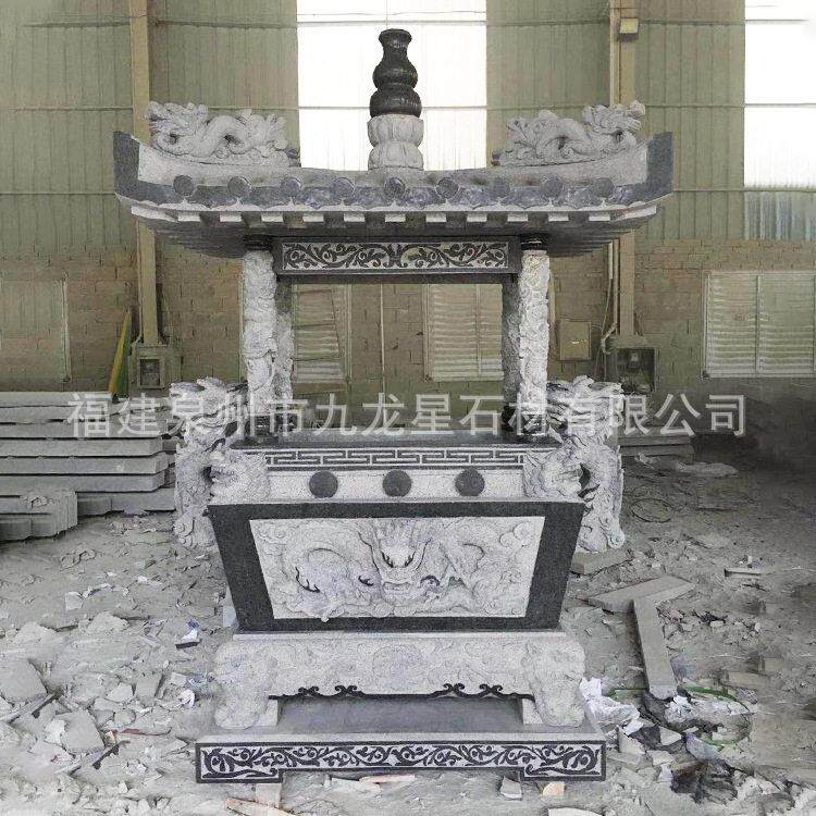 厂家直供石雕香炉仿古青石祠堂寺庙供奉大理石花岗岩香炉石头雕刻
