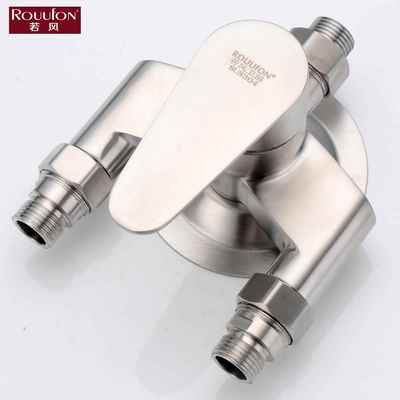 SUS304不锈钢冷热混水阀明装淋浴龙头花洒套装热水器洗澡混合阀