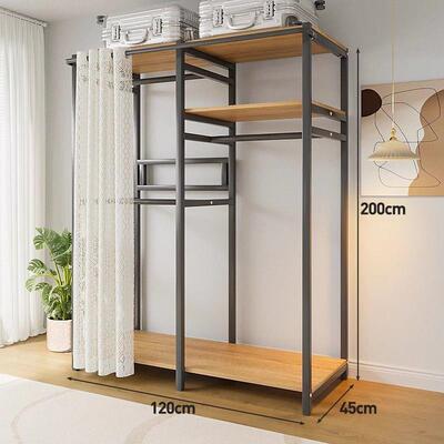 衣VAJ帽架式家用卧室合组挂衣架地出租落房衣橱开放衣柜简易收纳