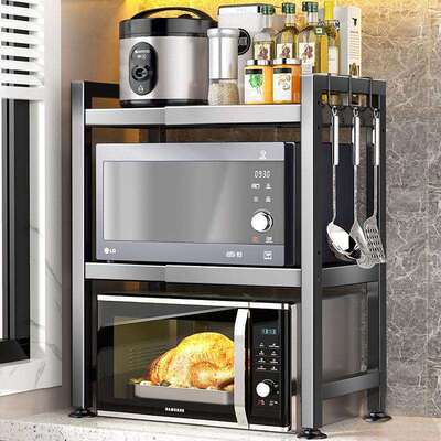 小家电厨房置物架微波炉多功能微波炉置物架炉烤箱储物专用落地