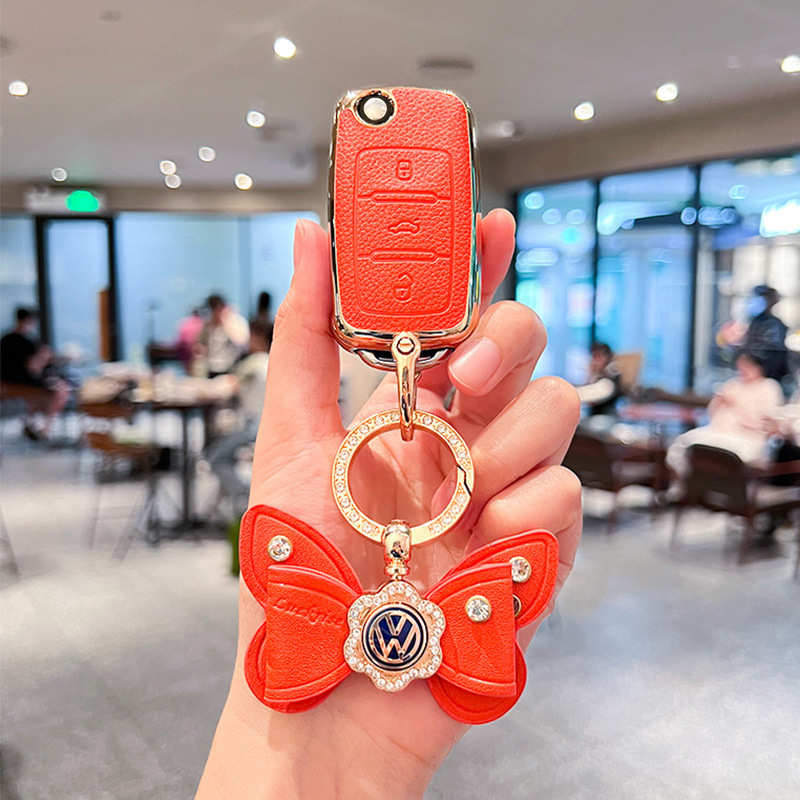 适用大众钥匙套速腾朗逸途观l宝来polo途岳途昂甲壳虫高尔夫车壳