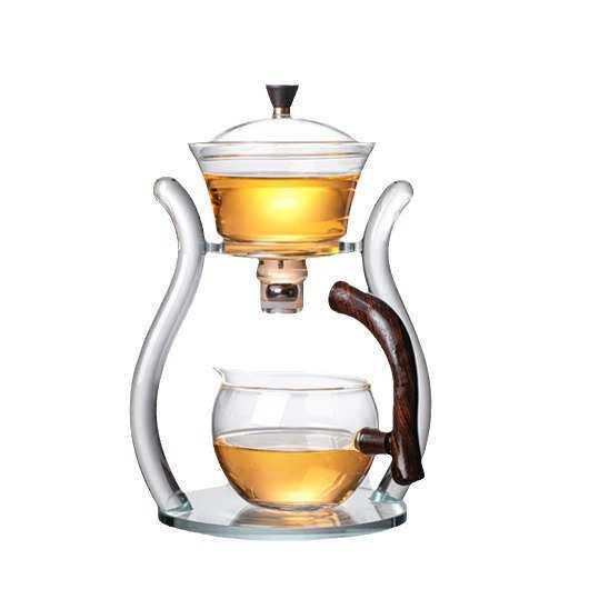 网红创意自动玻璃功夫茶具茶杯套装透明泡茶器简约耐热懒人茶壶