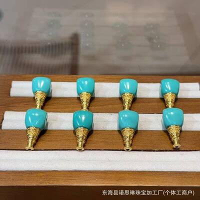 科技松三通搭配纯铜塔头配件文玩手链项链挂件配饰科技松三通