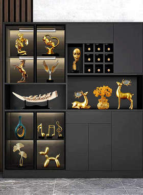 家居轻奢装饰品摆件高档创意客厅电视柜酒柜餐边柜玄关办公室摆设