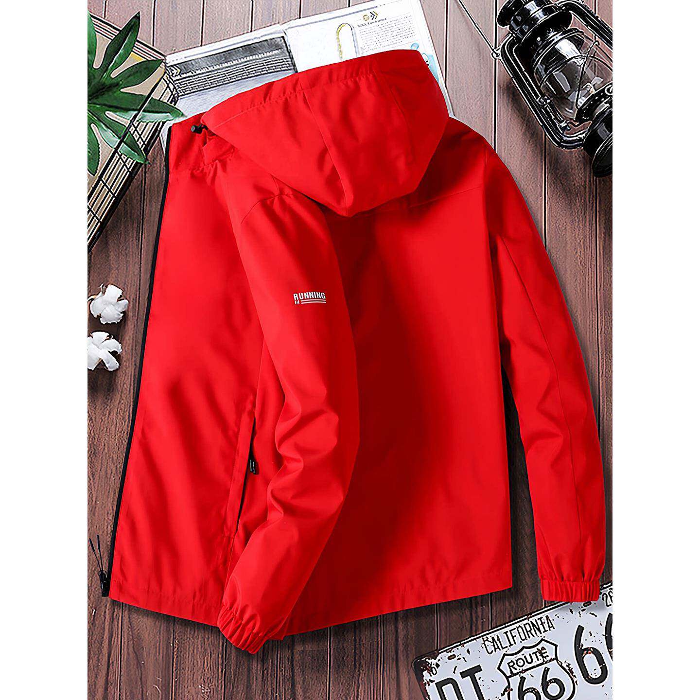 高端红色外套男本命年春秋加绒加厚男装2026新款夹克上衣高级感