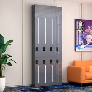 锁两层球杆779台柜 高档球杆展约示柜简台球室会发光存杆员柜密码