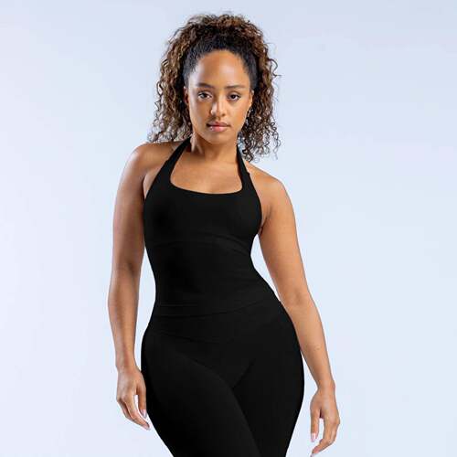 SoftHue Women's Impact Halter Tank Top - Longline, Backless