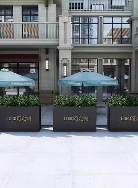 户外不形锈箱断钢花市政组合花池商业街道71084外摆隔长方铁艺花