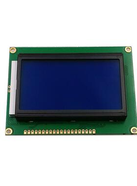 12864蓝屏液晶蓝底白字体带背光LCD液晶屏5V带中文字库ST7920