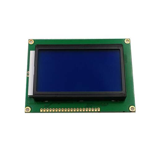 12864蓝屏液晶蓝底白字体带背光LCD液晶屏5V带中文字库ST7920