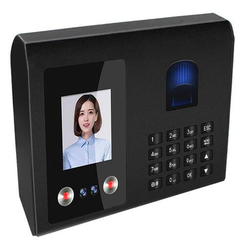 优库FA01H人脸考勤机员工刷脸上下班签到通勤指纹面部识别打卡机