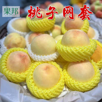 桃子双股网套防震保护套泡沫芒果黄桃油桃水蜜桃珍珠棉网兜网袋