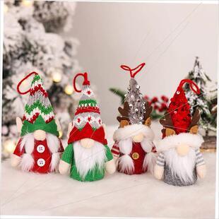 Christmas decorations Glow elf faceless old man antler doll