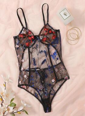 Mesh perspective suspenders temptation sexy lingerie