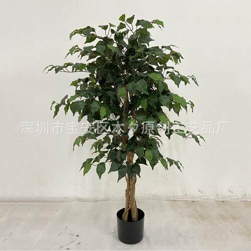 仿绿真榕盆真栽仿榕树盆景居家装饰假绿植造景仿真小榕树009工厂