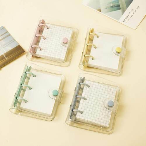 3-hole loose-leaf mini transparent shell ledger