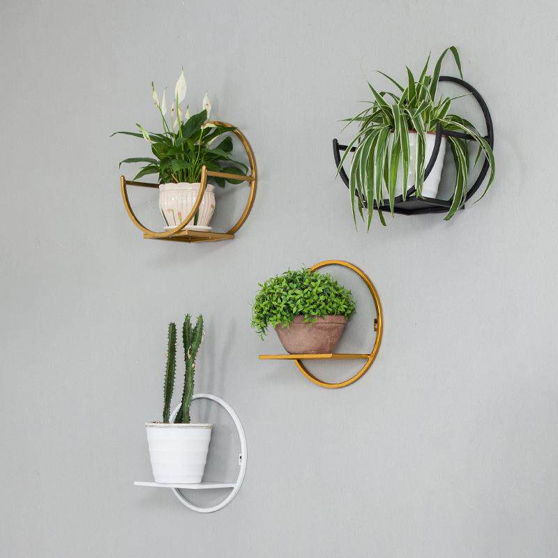 简约壁挂式铁艺花架家用客厅墙面绿植盆栽架阳台墙上花盆架