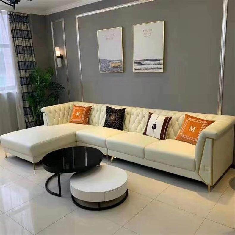 北欧轻奢风格实木沙发 简约后现代沙发 客厅套装组合家具