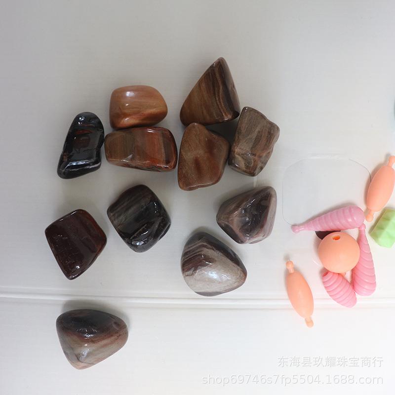 天然木化石碎石 鱼缸花盆装饰用品 小石子水晶碎石